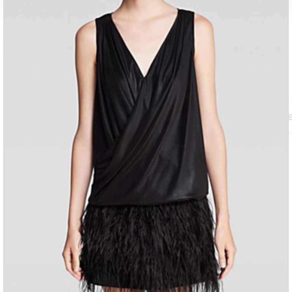 NWOT Aqua Glam Lamé Crossover Top
